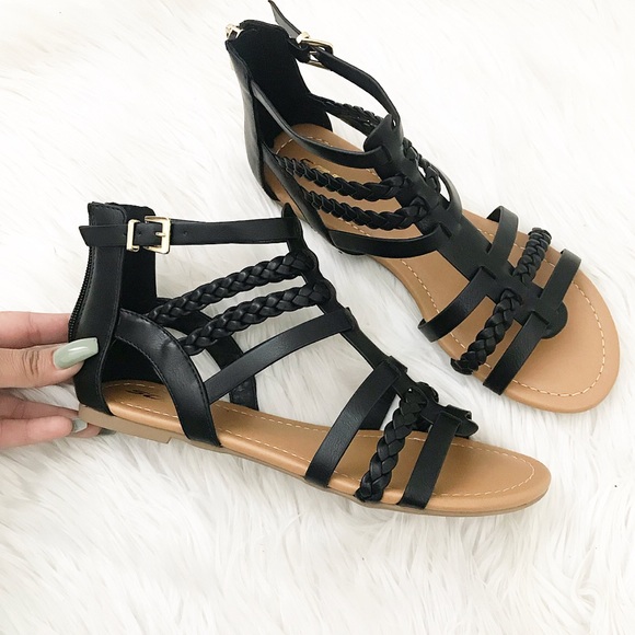 Shoes - Black Braided Gladiator sandals Shoes - Black Braided Gladiator sandals